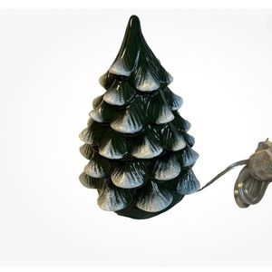 Gold Canyon Candle Snowy Spruce Christmas Tree Wax Pod Warmer Green/White EUC